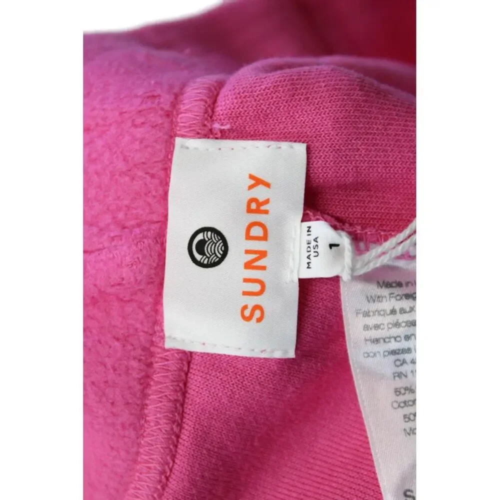 Sundry Womens Elastic Waistband Knit Short Shorts Bright Pink Cotton Size 1